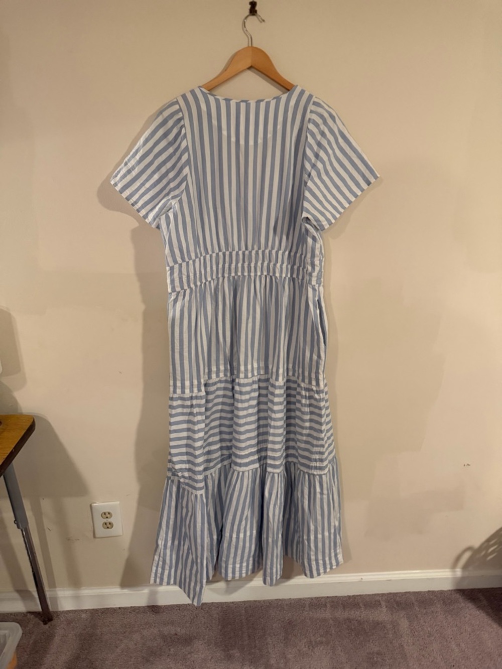 Striped White and blue Anthropologie Somerset Maxi Dress - Picture 4 of 7
